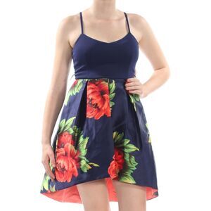 NWT TEEZE ME Womens Above The Knee Dress Navy Spaghetti Strap & Juniors 7